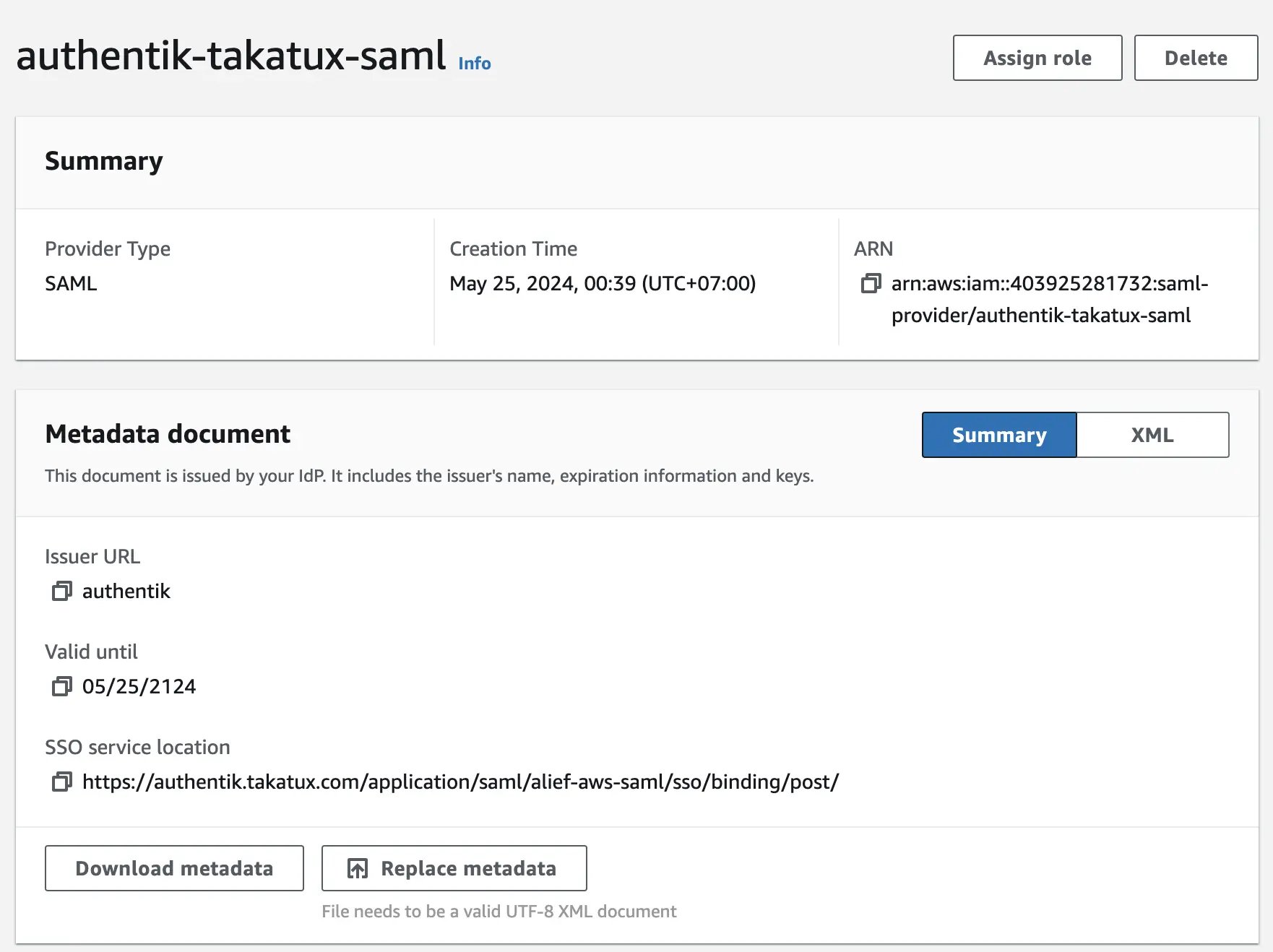 AWS Identity Provider